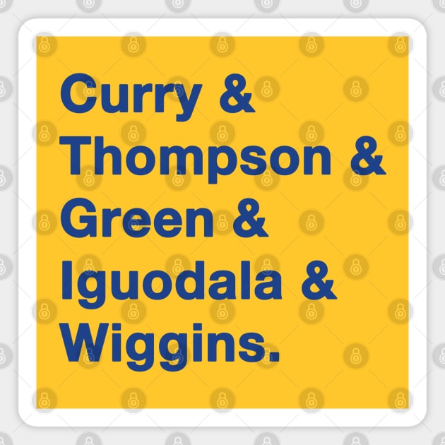 2022 Golden State Warrior Greats Blue Magnet by IdenticalExposure